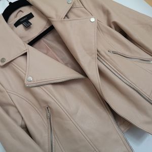Cream Coloured Leather Jacket